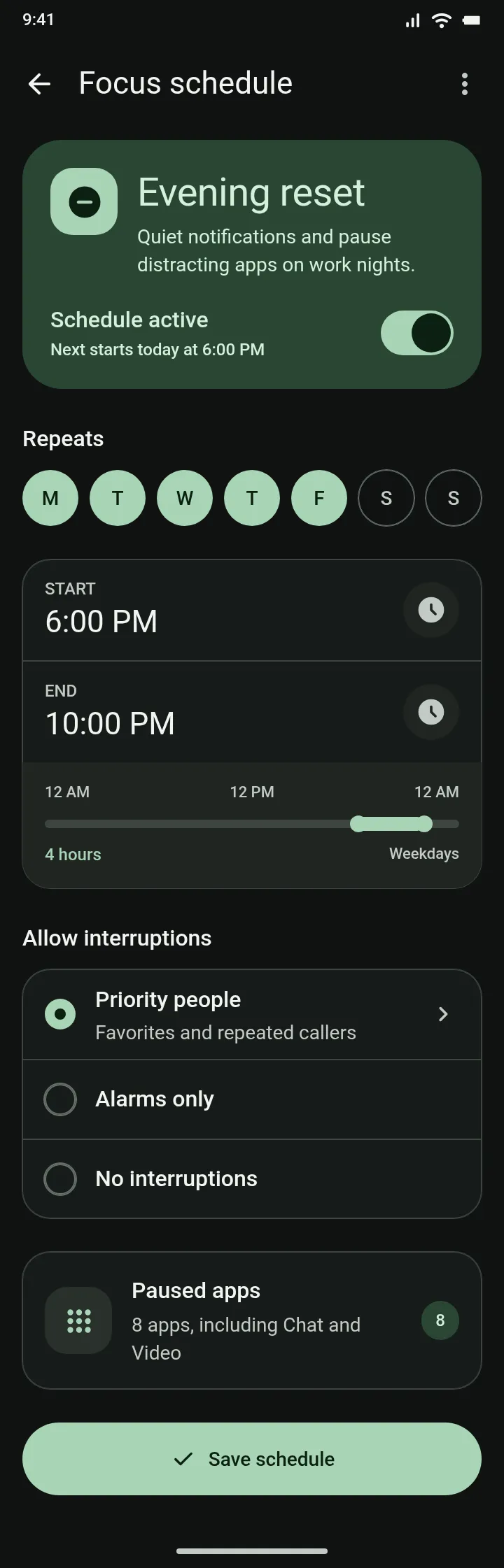 Stillpoint — Focus Schedule — .gui preview