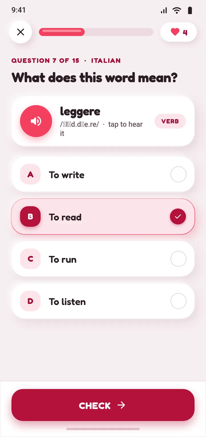 Parla - What does leggere mean? — .gui preview