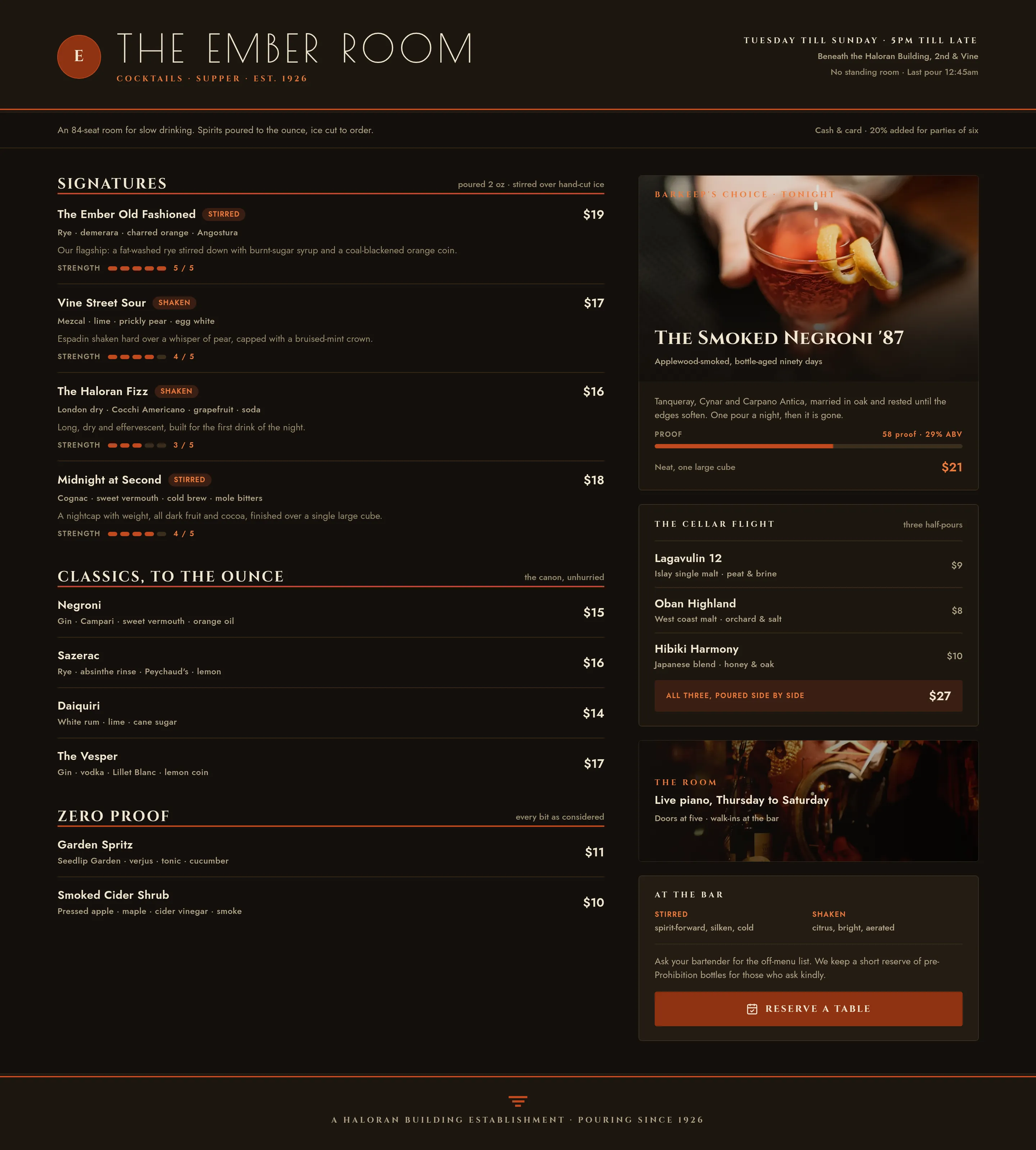 The Ember Room · Cocktail List — .gui preview