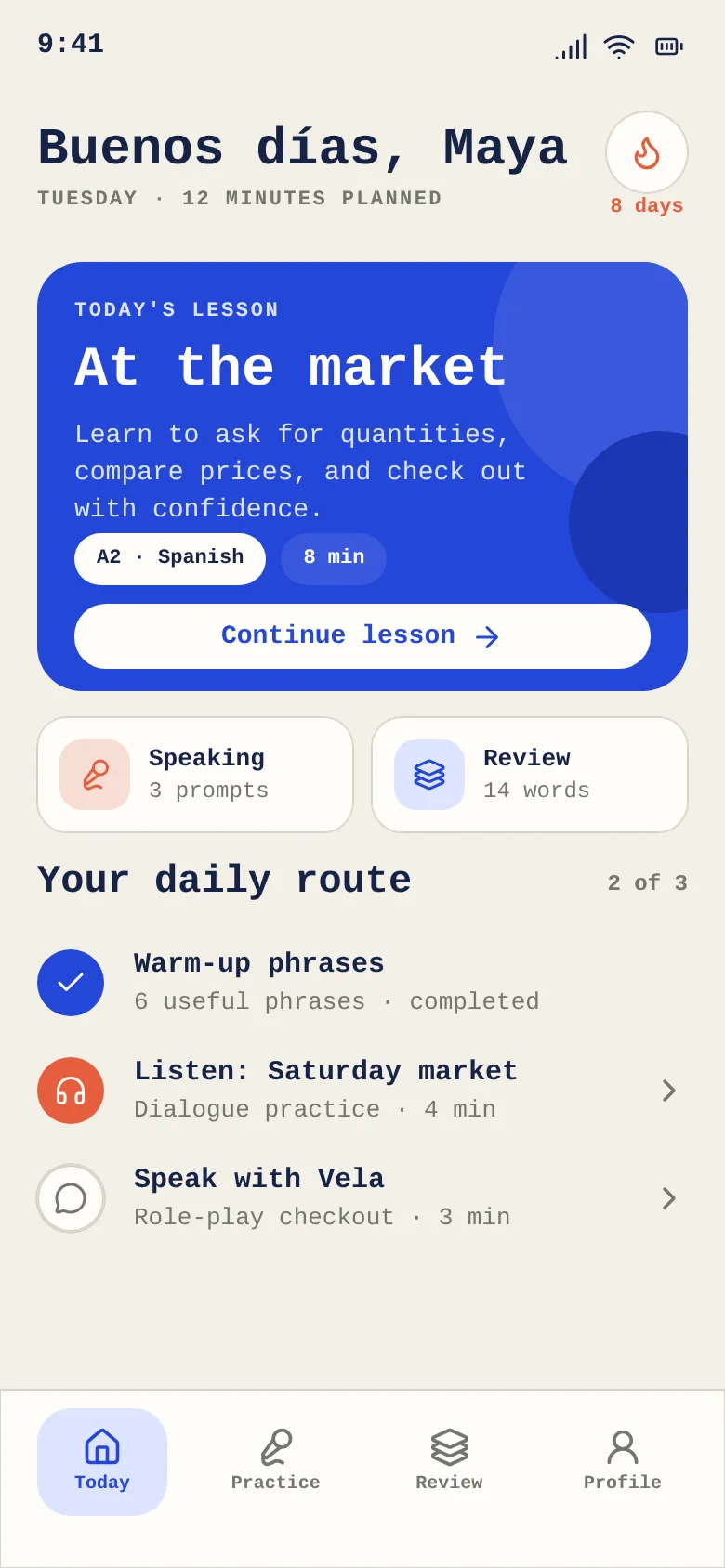 Vela Language — Today — .gui preview