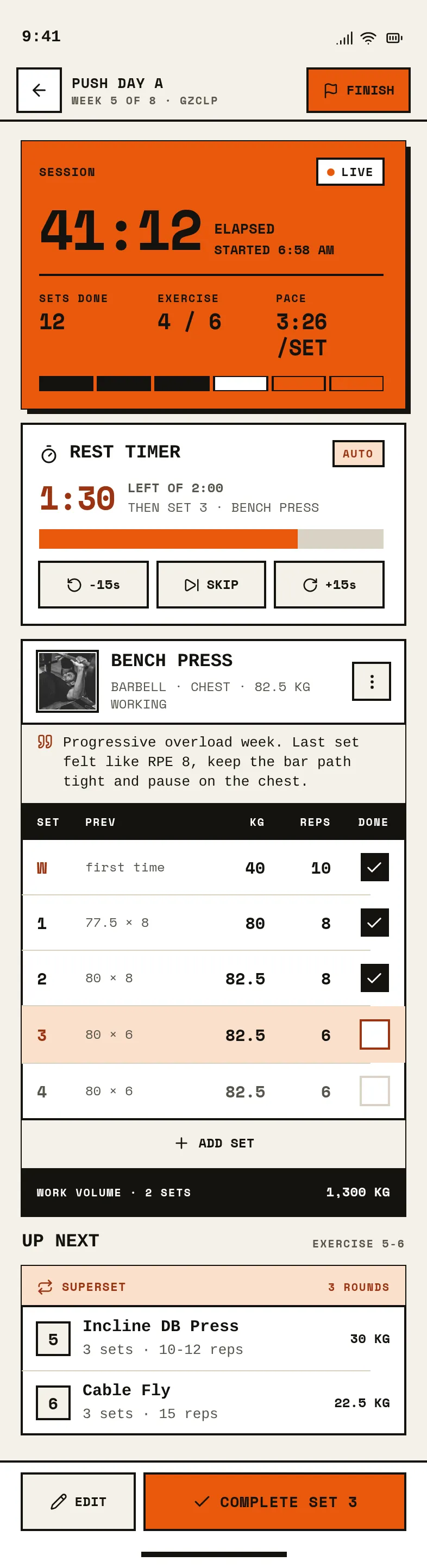 Ironline Push Day A, Bench Press — .gui preview