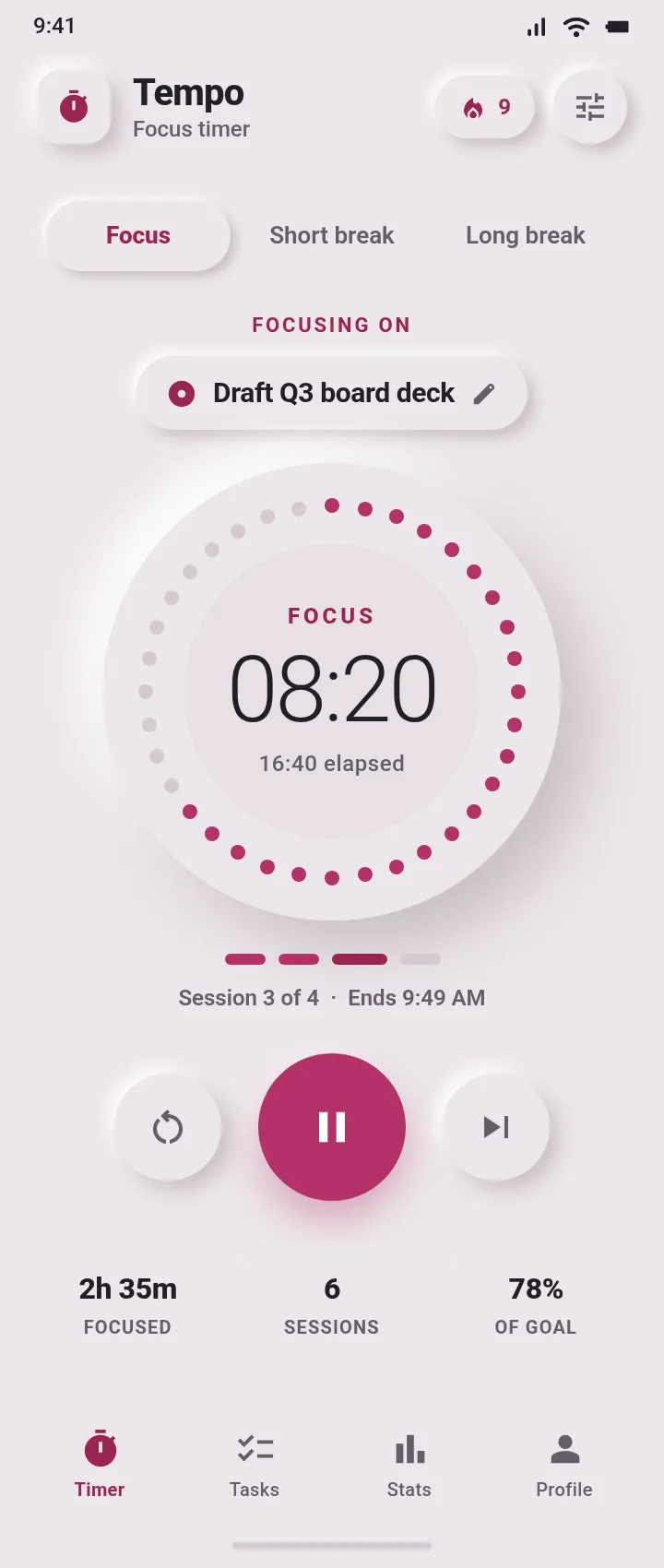 Tempo - Focus Session — .gui preview