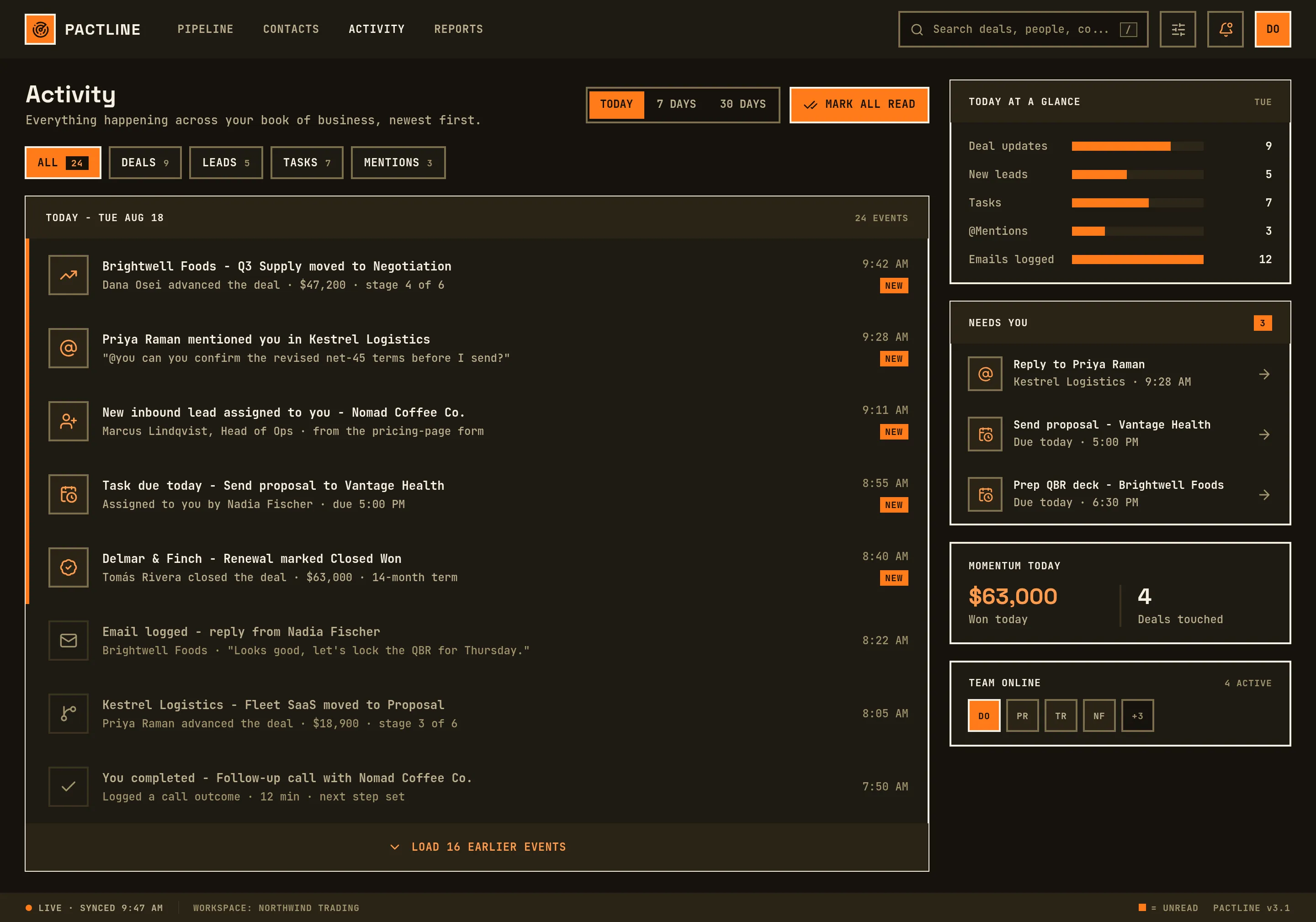 Pactline - Activity — .gui preview