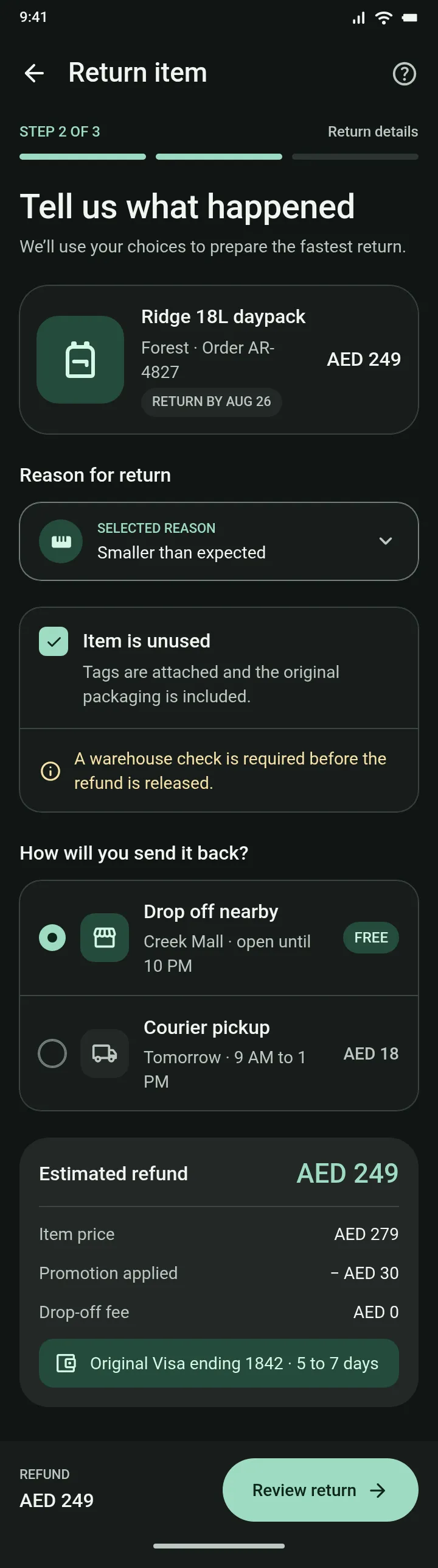 Arcade — Return an Item — .gui preview