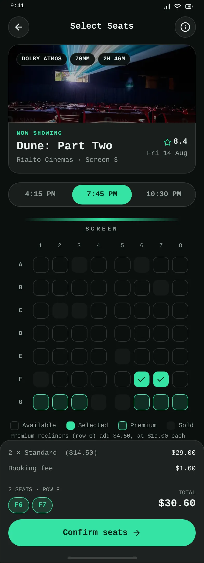 Halcyon — Cinema Seat Selection — .gui preview
