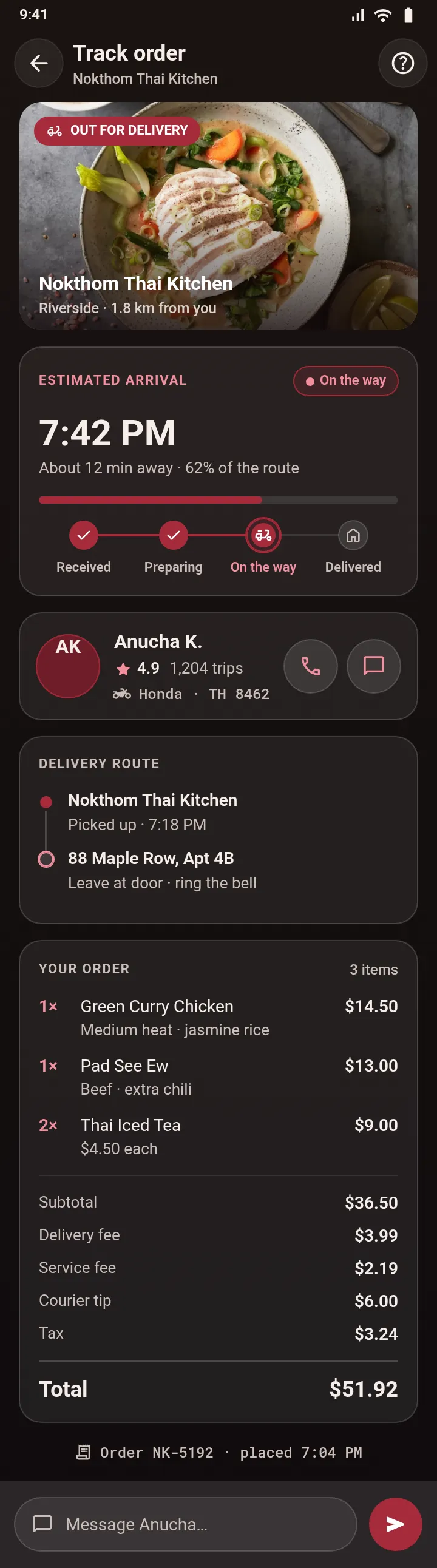 Nokthom Thai — Order on its way — .gui preview