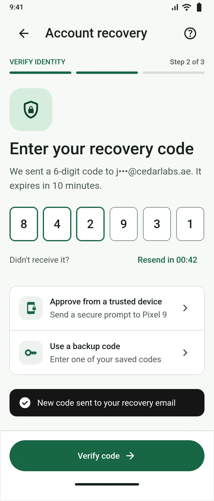 Beacon Recovery Code — .gui preview