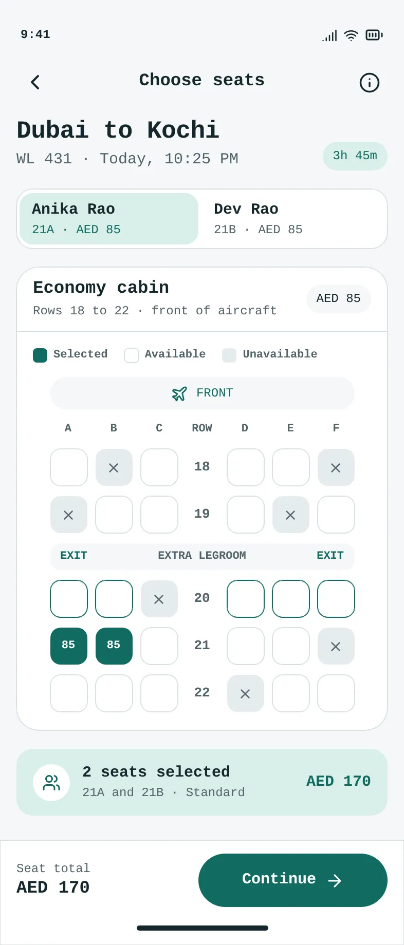 Wayline — Choose Seats — .gui preview