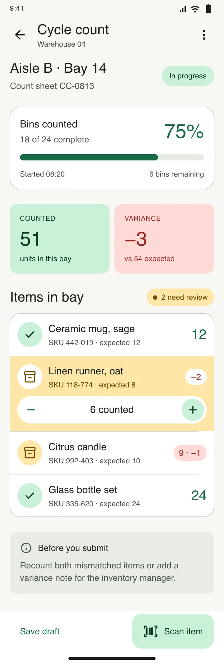Stockline — Cycle Count — .gui preview