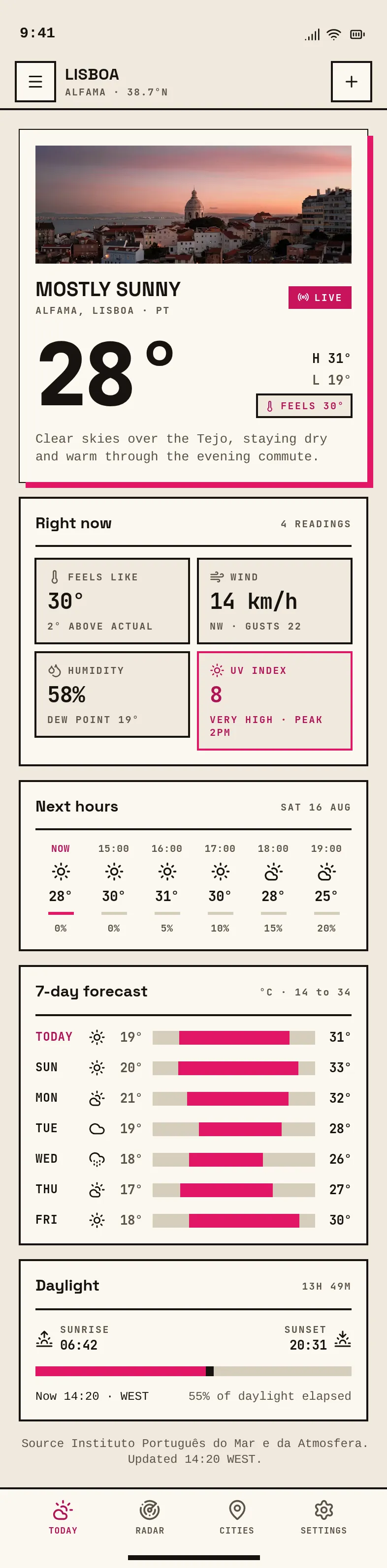 Bulletin · Lisboa, This Afternoon — .gui preview
