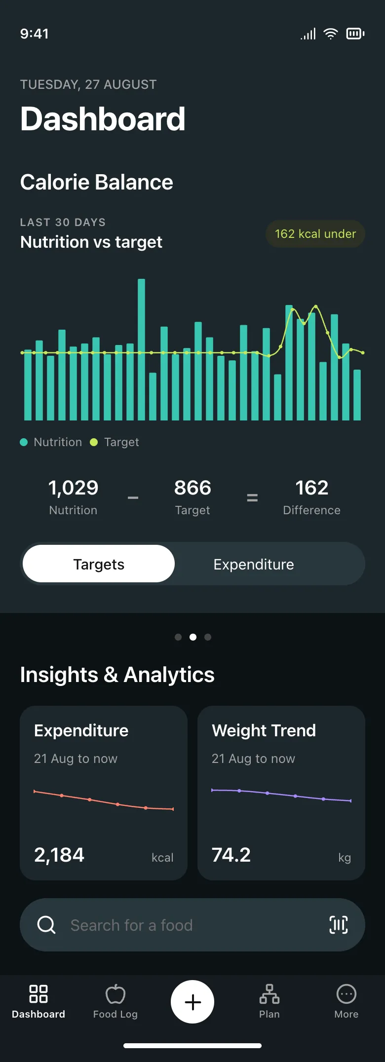 NutriPulse Daily Nutrition Dashboard — .gui preview