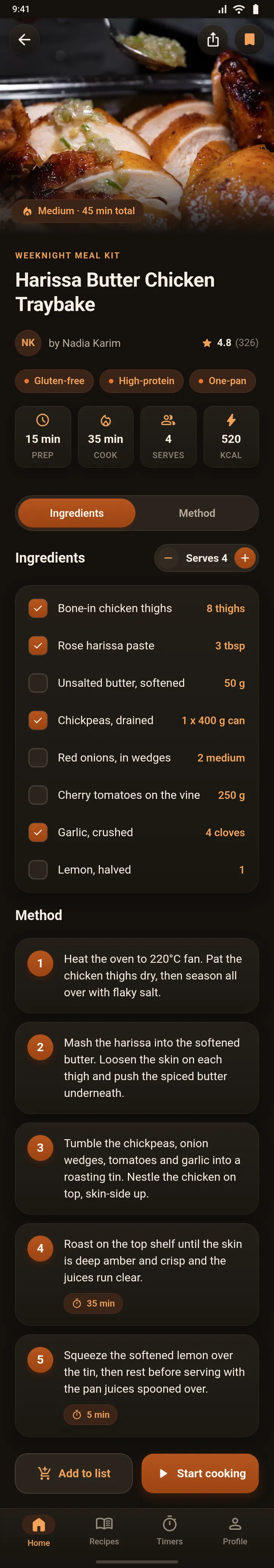 Skillet — Harissa Butter Chicken Traybake — .gui preview