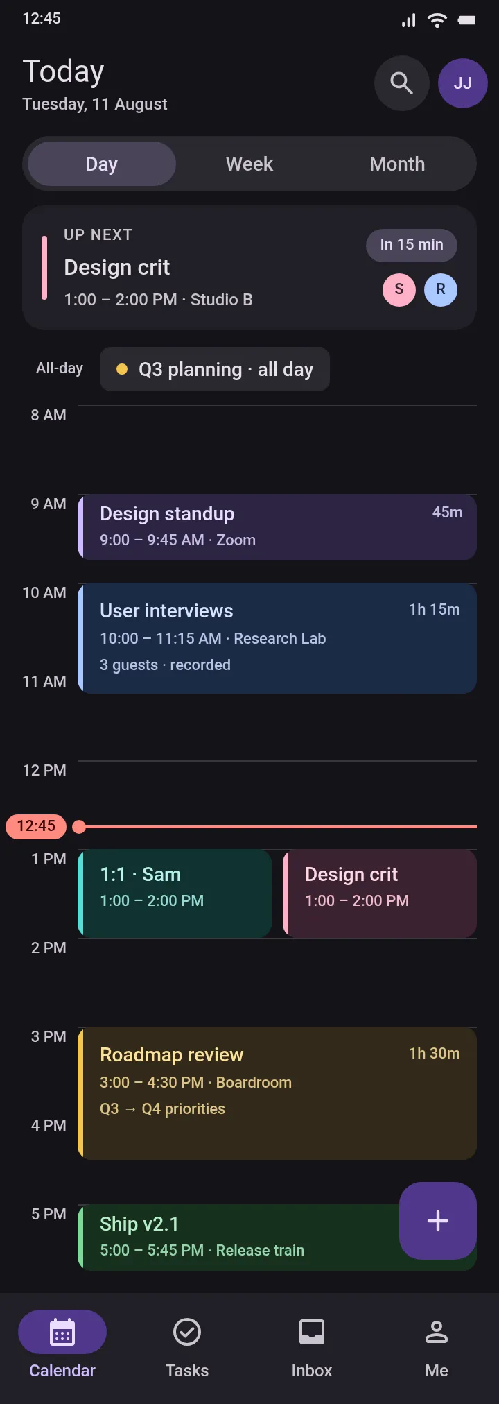 Cadence — Day Schedule — .gui preview