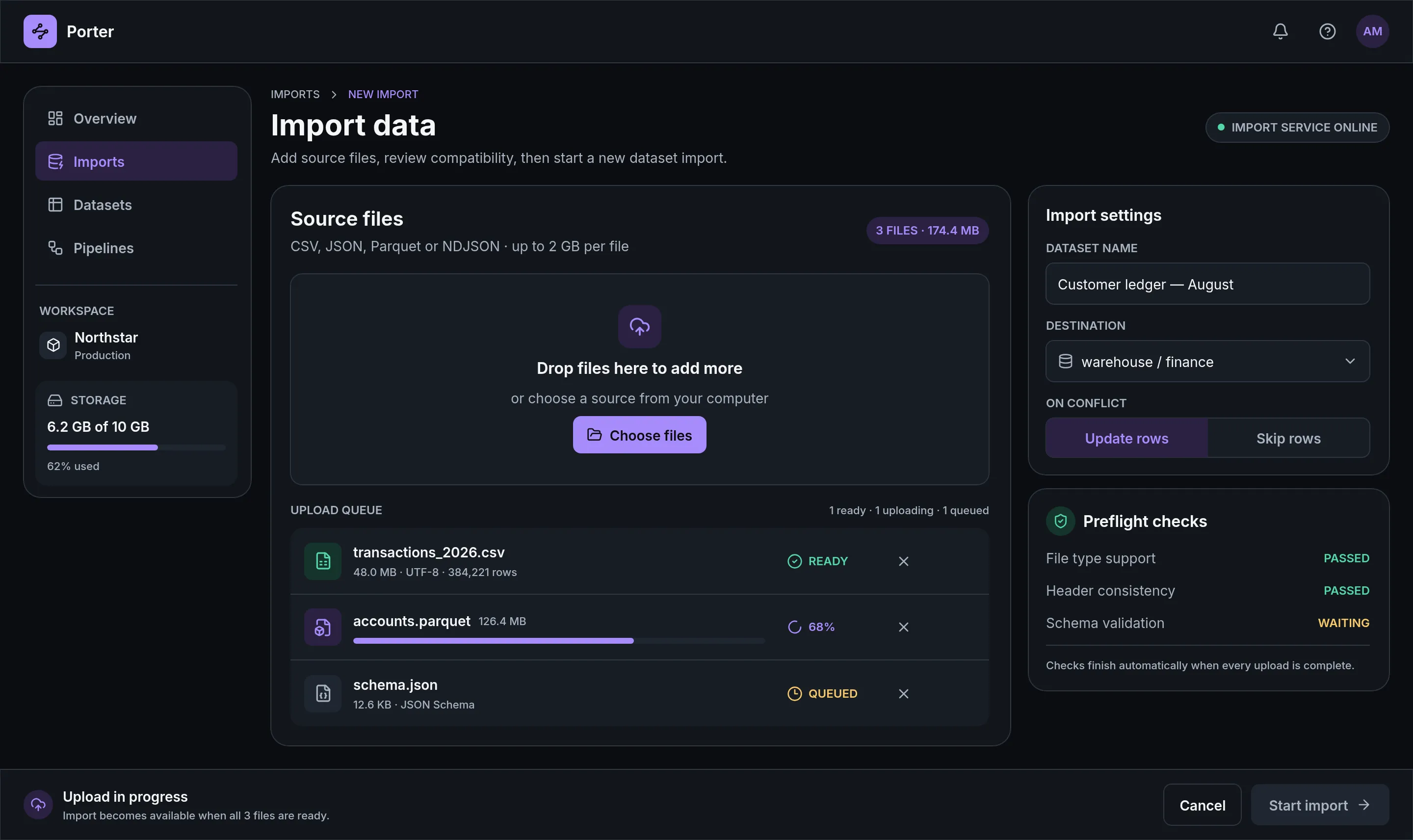 Porter — Import Data — .gui preview