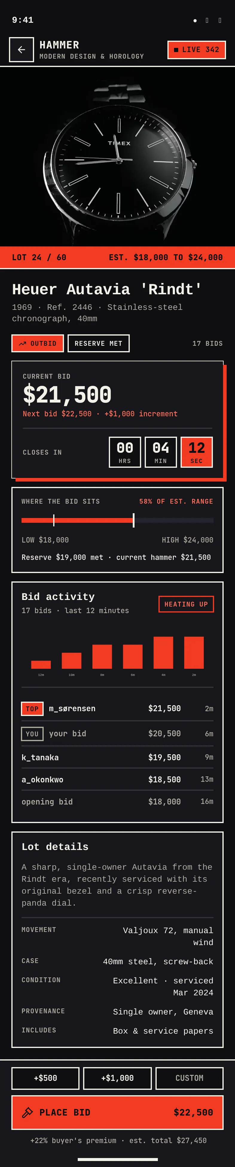 Hammer Live Auction, Lot 24 — .gui preview
