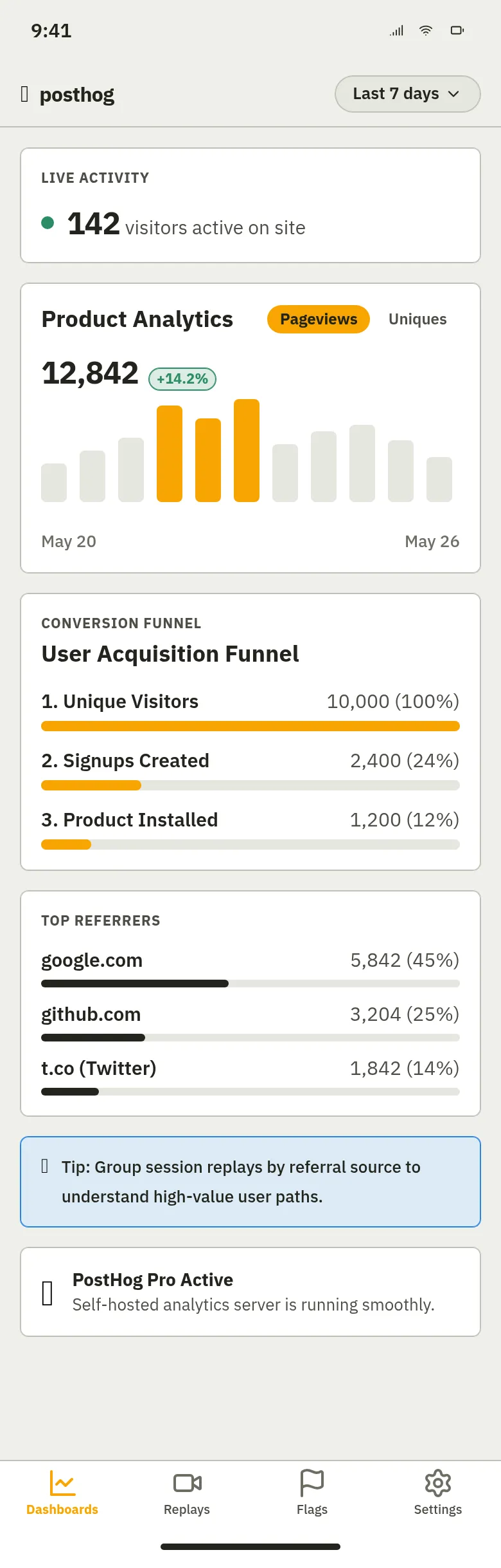 PostHog Mobile Analytics — .gui preview